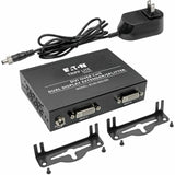 Eaton Tripp Lite Series 2-Port DVI over Cat5/6 Splitter/Extender, Box-Style Transmitter for Video, Dual-Display DVI-D, 200 ft. (60 m), TAA — B140-002-DD