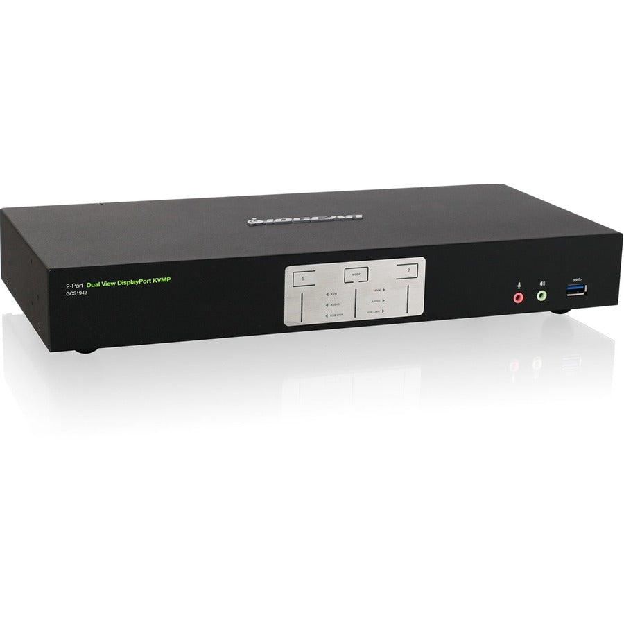 IOGEAR 2-Port 4K Dual View DisplayPort KVMP with USB 3.0 Hub and Audio (TAA) — GCS1942
