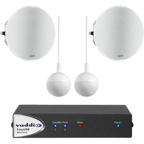 Vaddio EasyTALK USB Camera Audio Kit - Includes Two Conference Microphones, Two Speakers, and Mixer — 999-86600-000