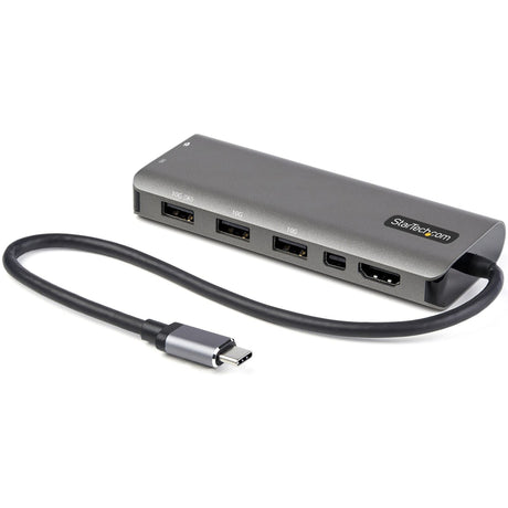 StarTech.com USB C Multiport Adapter, USB-C to HDMI or mDP 4K 60Hz, 100W PD Pass-Through, 4x 10Gbps USB, USB Type-C Mini Dock, w/12" Cable — DKT31CMDPHPD