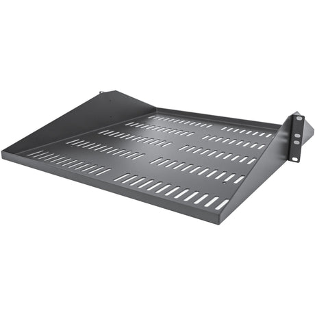 StarTech.com 2U Vented Server Rack Shelf - Center Mount Fixed 20" Deep Cantilever Rackmount Tray for 19" Data/AV/Network w/Cage Nuts — SHELF-2U-20-CENTER-V