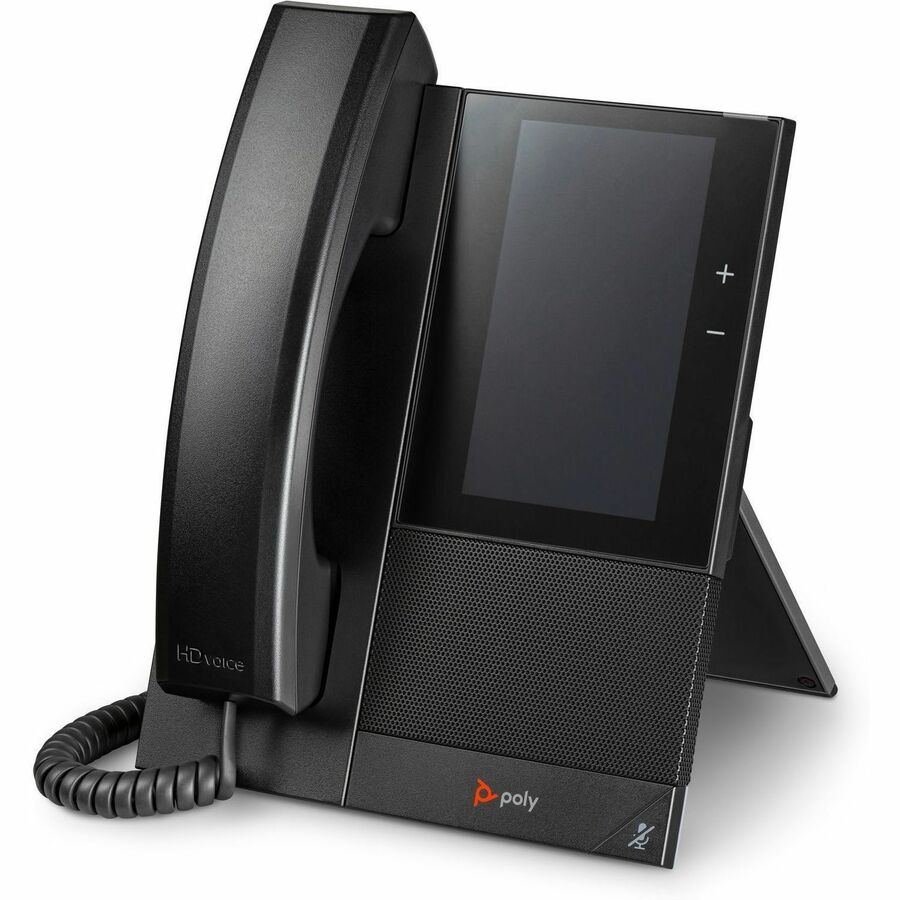 Poly CCX 505 IP Phone - Corded - Corded/Cordless - Wi-Fi, Bluetooth - Desktop, Wall Mountable - Black — 82Z79AA