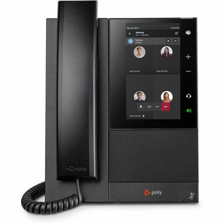 Poly CCX 505 IP Phone - Corded - Corded/Cordless - Wi-Fi, Bluetooth - Desktop, Wall Mountable - Black — 82Z79AA