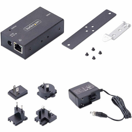 StarTech.com 1-Port Serial to Ethernet Adapter, IP Serial Device Server For Remote RS232 Devices, Wall/DIN Rail Mount, LAN To DB9 Converter — I13-SERIAL-ETHERNET