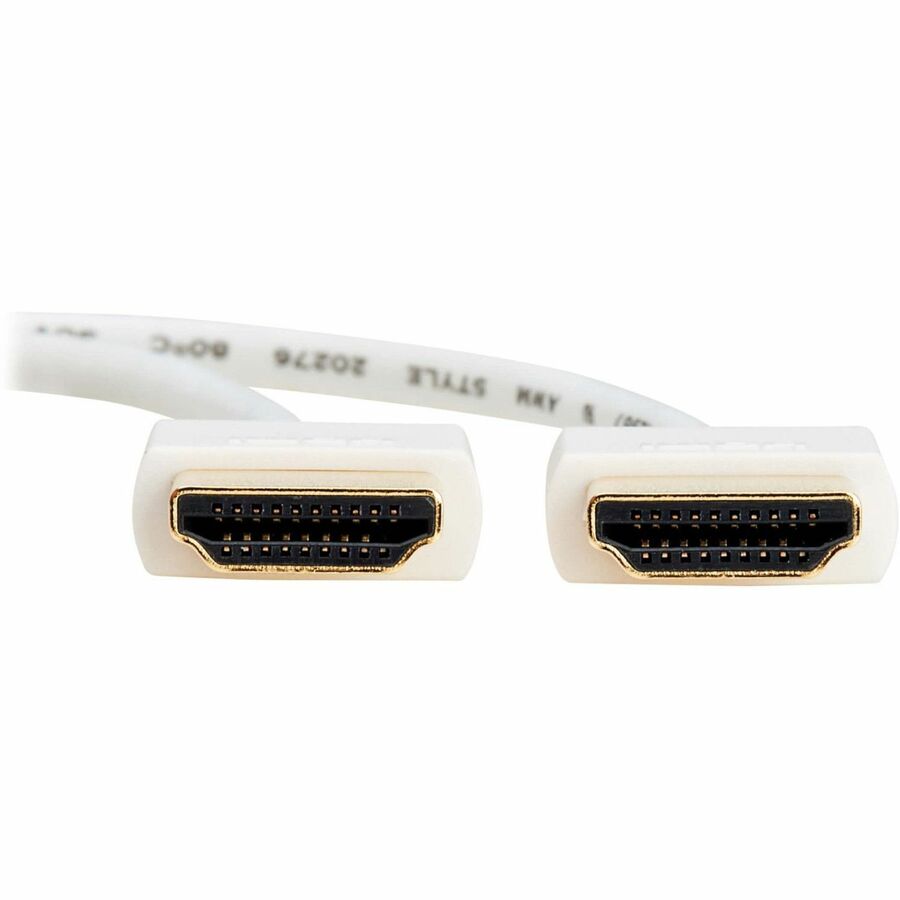 Eaton Tripp Lite Series Slim High-Speed HDMI Cable with Ethernet and Digital Video with Audio, UHD 4K 60 Hz (M/M), White, 10 ft. (3.1 m) — P569-010-SLIM-W