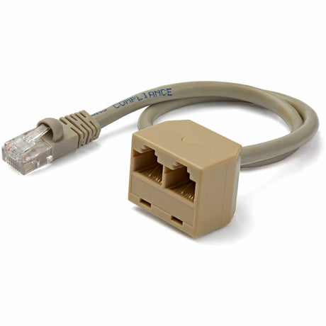 StarTech.com 2-to-1 RJ45 Splitter Cable Adapter - Network splitter - RJ-45 (M) - RJ-45 (F) — RJ45SPLITTER