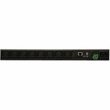 Eaton 3.7kW Single-Phase 208/230V Monitored PDU - LX Platform, 8 C13 Outlets, C20 Input with L6-20P Adapter, 2.4m Cord, 1U Rack-Mount, TAA — PDUMNH20HV