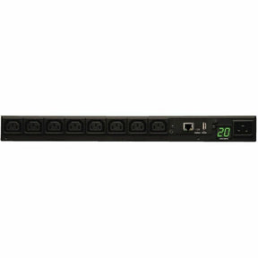 Eaton 3.7kW Single-Phase 208/230V Monitored PDU - LX Platform, 8 C13 Outlets, C20 Input with L6-20P Adapter, 2.4m Cord, 1U Rack-Mount, TAA — PDUMNH20HV