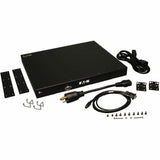 Eaton 3.7kW Single-Phase 208/230V Monitored PDU - LX Platform, 8 C13 Outlets, C20 Input with L6-20P Adapter, 2.4m Cord, 1U Rack-Mount, TAA — PDUMNH20HV