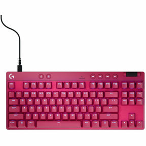 Logitech G PRO X TKL RAPID Tenkeyless Wired Gaming Keyboard With Magnetic Analog Switches, Rapid Trigger Mode, Adjustable Actuation, and Customizable RGB Lighting, Magenta — 920-013133
