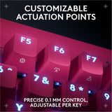 Logitech G PRO X TKL RAPID Tenkeyless Wired Gaming Keyboard With Magnetic Analog Switches, Rapid Trigger Mode, Adjustable Actuation, and Customizable RGB Lighting, Magenta — 920-013133