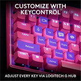 Logitech G PRO X TKL RAPID Tenkeyless Wired Gaming Keyboard With Magnetic Analog Switches, Rapid Trigger Mode, Adjustable Actuation, and Customizable RGB Lighting, Magenta — 920-013133