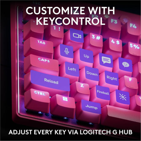 Logitech G PRO X TKL RAPID Tenkeyless Wired Gaming Keyboard With Magnetic Analog Switches, Rapid Trigger Mode, Adjustable Actuation, and Customizable RGB Lighting, Magenta — 920-013133