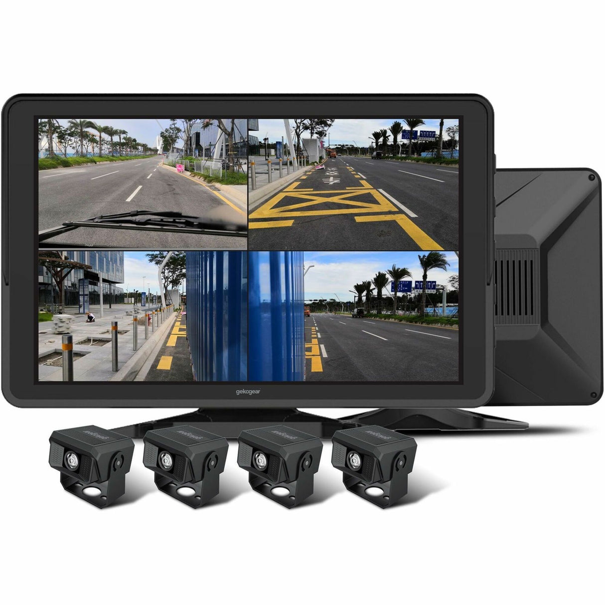 GekoGear Orbit T100 4 Channel 1080P Dash Cam For Trucks With a 10.1" IPS Screen — Orbit T100
