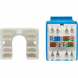 Eaton Tripp Lite Series Cat6a Keystone Jacks, 10 Pack - 4PPoE Compliant, 110/Krone, 568A/B, RJ45 Ethernet, Blue, TAA — N238-010-BL-6A