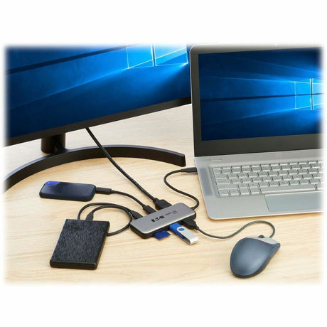 Eaton Tripp Lite Series USB-C Multiport Adapter - 4K 60 Hz HDMI, USB 3.2 Gen 2 Hub Ports, Memory Card Slots, 100W PD Charging, HDR, HDCP 2.2 — U444-06N-H4MUC3