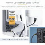 StarTech.com 15ft (4.5m) Premium Certified High Speed HDMI Cable, 4K 60Hz/1440p 144Hz, 18Gbps, UHD HDMI 2.0 Cord, TPE Jacket — HDMI2-CABLE-4K60-15F