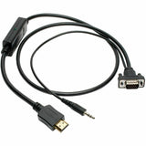 Eaton Tripp Lite Series HDMI to VGA + Audio Active Adapter Cable (HDMI to Low-Profile HD15 + 3.5 mm M/M), 6 ft. (1.8 m), TAA — P566-006-VGA-A