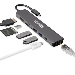 7-in-1 USB C Hub Multiport Adapter with Ethernet — USBC-7IN1E