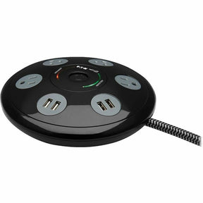 Eaton Tripp Lite Series Conference Power Surge Protector - 4 NEMA 5-15R Outlets, 4 USB-A Ports, 6-ft. (1.83 m) Cord, Black — TLP406USBUFO