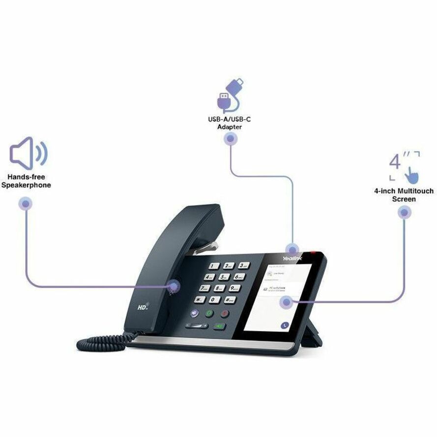 Yealink MP45 IP Phone - Corded - Corded - Wall Mountable, Desktop — 1301118