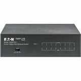 Eaton Tripp Lite Series 8-Port 10/100/1000 Mbps Desktop Gigabit Ethernet Unmanaged Switch with PoE+, 60W, Metal Enclosure — NG8POE-1