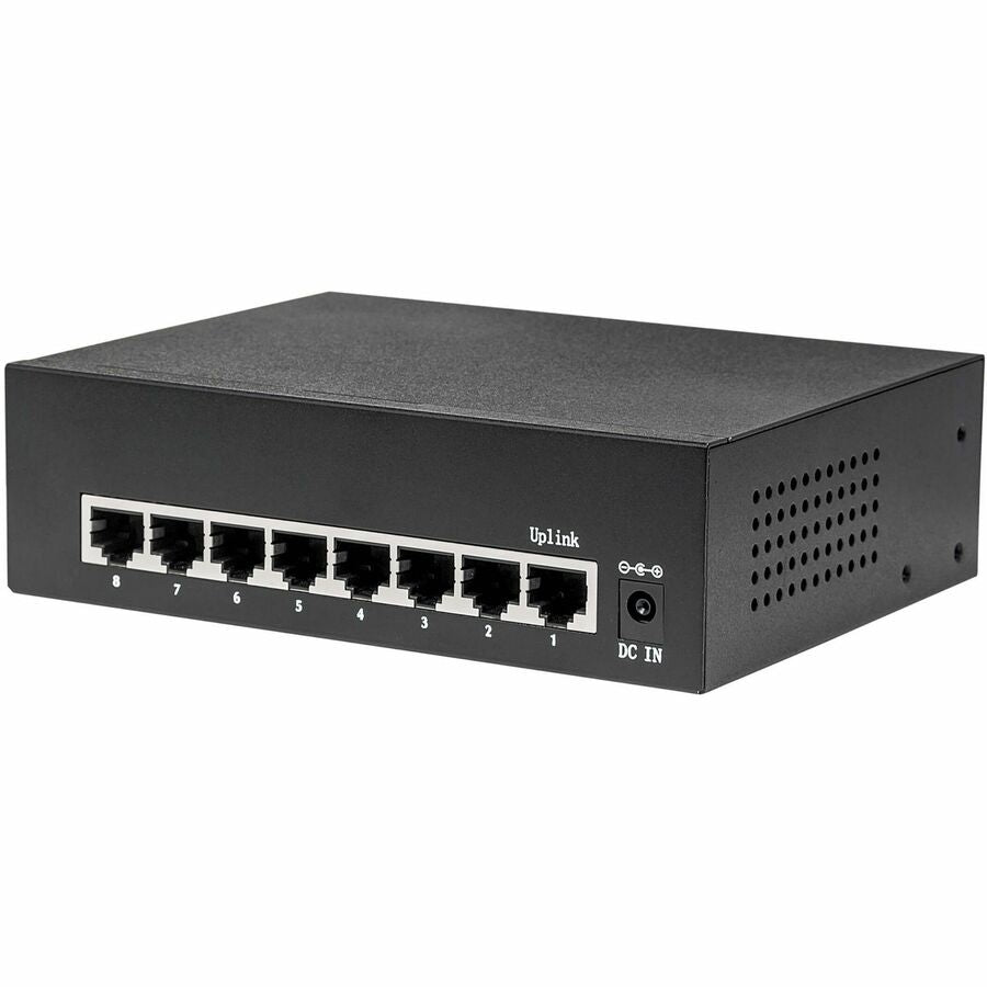 Eaton Tripp Lite Series 8-Port 10/100/1000 Mbps Desktop Gigabit Ethernet Unmanaged Switch with PoE+, 60W, Metal Enclosure — NG8POE-1