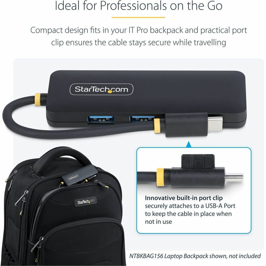 StarTech.com StarTech.com 4-Port USB-C Hub, 5Gbps, USB-C to 4x USB-A, Bus Powered, Small Travel Mini Hub, USB 3.0 Expansion Hub, Portable — H5C4A-USB-HUB