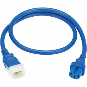 Eaton Tripp Lite Series PDU Power Cords, C15 to P-Lock C14 - Heavy-Duty, 15A, 250V, 14 AWG, 3 ft. (0.9 m), Blue, 6 Pack — P018-E03-ABL-6