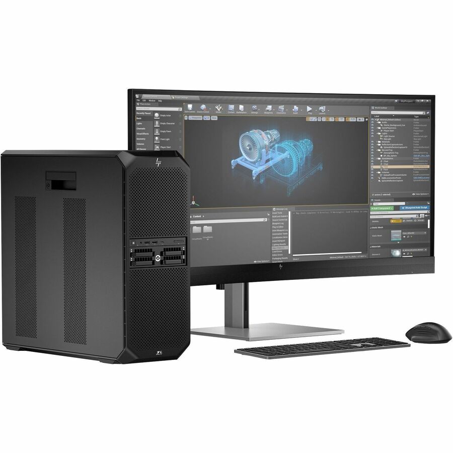 HP Z6 G5 A Workstation - 1 x AMD Ryzen Threadripper PRO 7955WX - 32 GB - 1 TB SSD - Tower - Black - Smart Buy — BG9B9UT#ABA