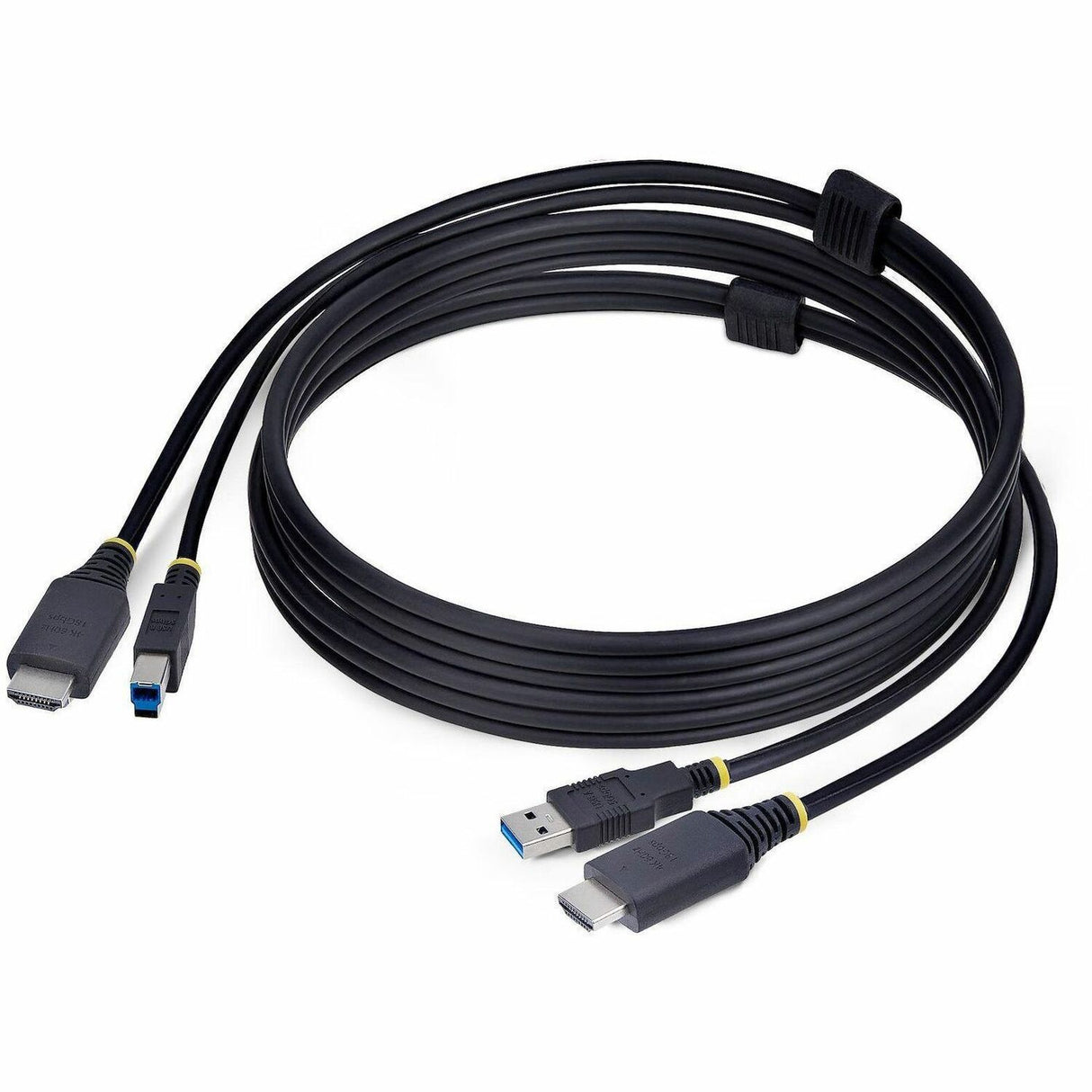 StarTech.com 6ft (1.8m) HDMI and USB 5Gbps KVM Cable, Up to 4K 60Hz, HDMI 2.0 and USB Combo Cable for KVM Switch — HU1226-KVM-CABLE