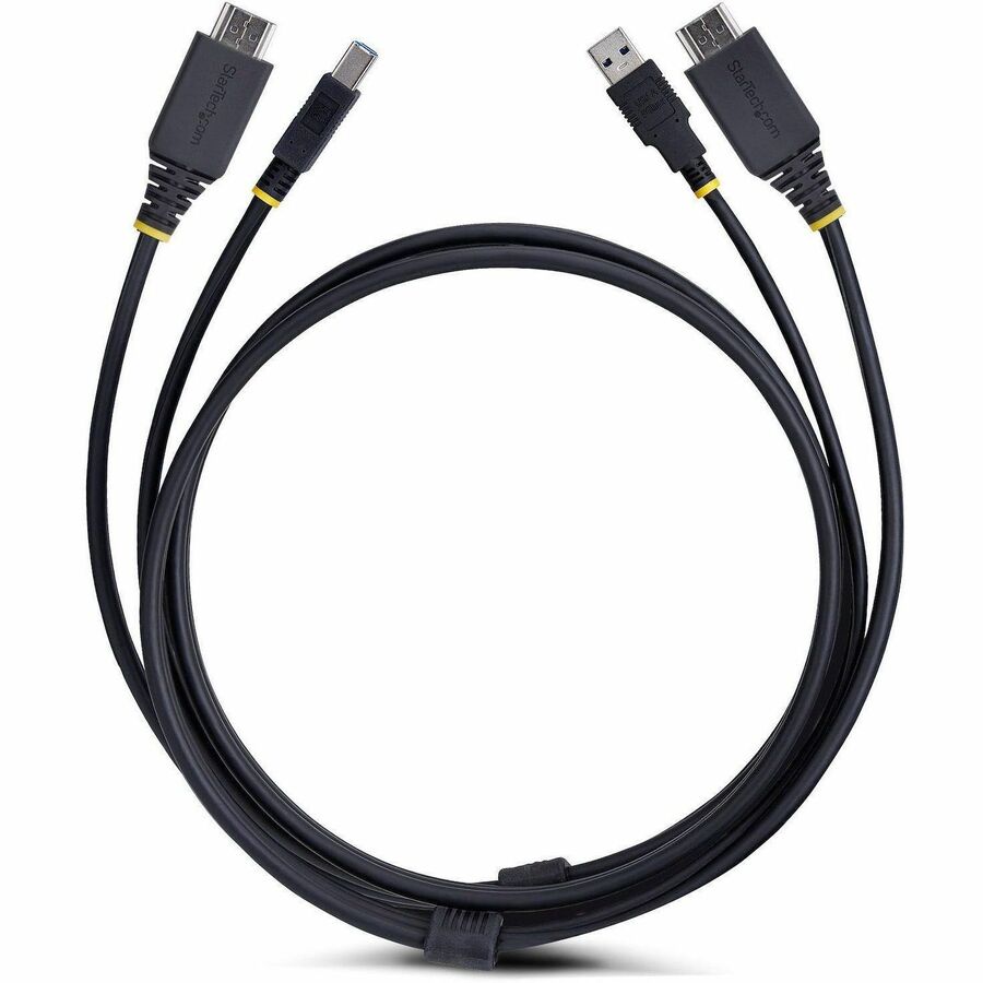 StarTech.com 6ft (1.8m) HDMI and USB 5Gbps KVM Cable, Up to 4K 60Hz, HDMI 2.0 and USB Combo Cable for KVM Switch — HU1226-KVM-CABLE