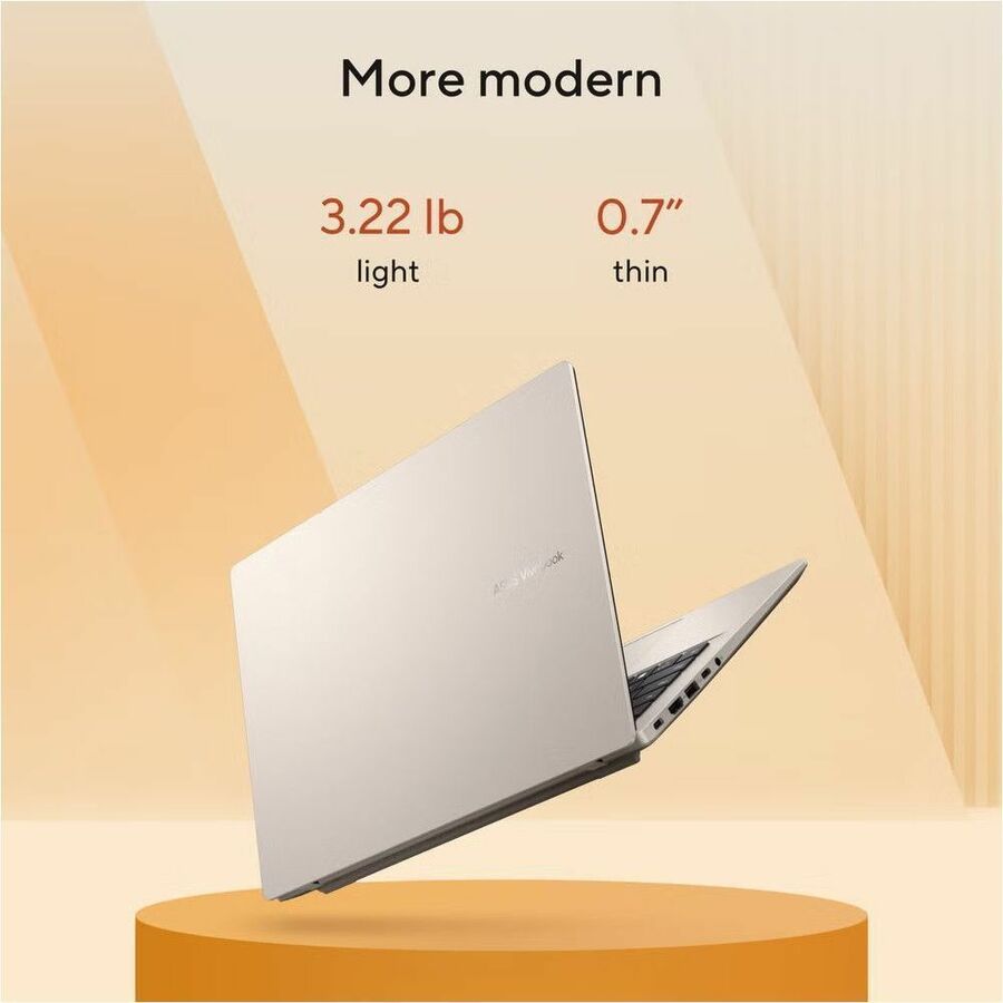Asus VivoBook 14 M1407 M1407KA-PS74 14" Copilot+ PC Notebook - WUXGA - AMD Ryzen AI 7 350 - 16 GB - 512 GB SSD - Platinum Gold — M1407KA-PS74