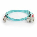 C2G 3m LC-SC 50/125 Duplex Multimode OM4 Fiber Cable - Aqua - 10ft — 1010