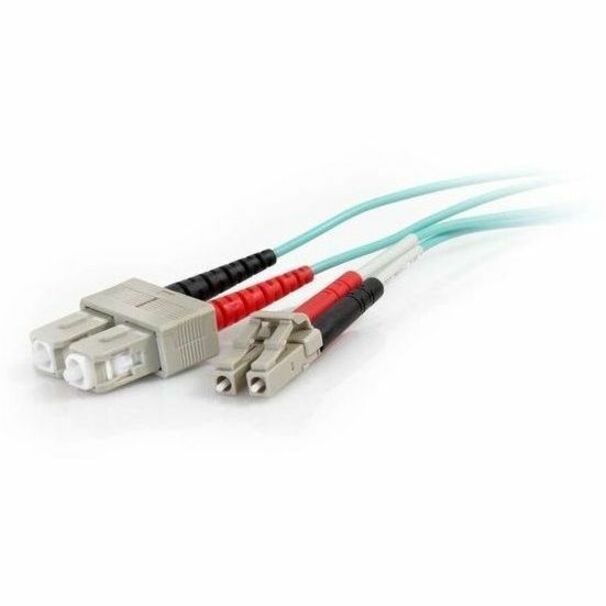 C2G 3m LC-SC 50/125 Duplex Multimode OM4 Fiber Cable - Aqua - 10ft — 1010