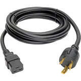 Eaton Tripp Lite Series Power Cord, C19 to NEMA L6-30 - Heavy-Duty, 20A, 100-250V, 12 AWG, 12 ft. (3.66 m), Black — P040-012-P30