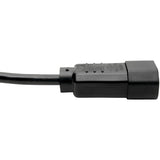 Eaton Tripp Lite Series C14 Male to C13 Female Splitter, PDU Style - C14 to 2x C13, 10A, 250V, 18 AWG, 6 ft. (1.83 m), Black — P004-006-2C13