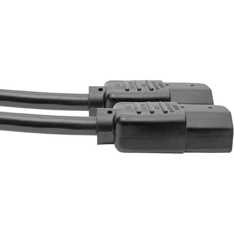 Eaton Tripp Lite Series C14 Male to C13 Female Splitter, PDU Style - C14 to 2x C13, 10A, 250V, 18 AWG, 6 ft. (1.83 m), Black — P004-006-2C13
