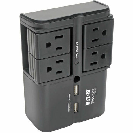 Eaton Tripp Lite Series Protect It! Surge Protector with 4 Rotatable Outlets, Direct Plug-In, 1080 Joules, 3.4A USB Charger — SK40RUSBB
