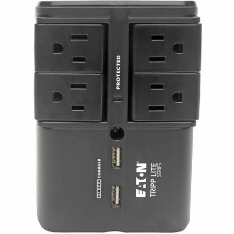 Eaton Tripp Lite Series Protect It! Surge Protector with 4 Rotatable Outlets, Direct Plug-In, 1080 Joules, 3.4A USB Charger — SK40RUSBB