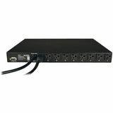 Eaton Tripp Lite Series 1.9kW Single-Phase Local Metered Automatic Transfer Switch PDU, 2 120V L5-20P / 5-20P Inputs, 16 5-15/20R Outputs, 1U, TAA — PDUMH20AT