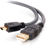 C2G Ultima Series 9.8ft USB A to USB Mini B Cable - USB to Mini B Cable - USB 2.0 - Black - M/M — 29652