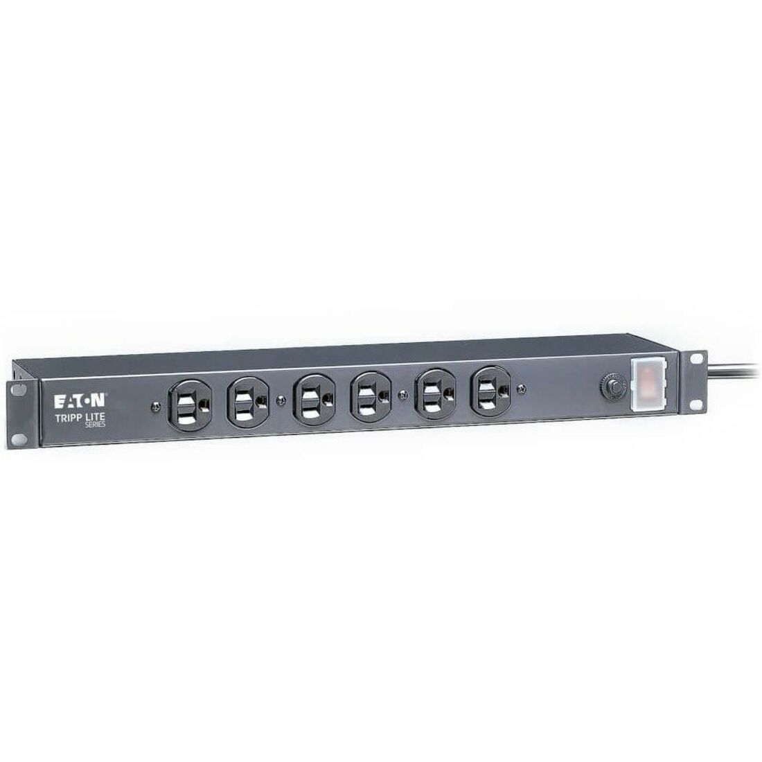 Eaton Tripp Lite Series 1U Rack-Mount Network Server Power Strip, 120V, 15A, 6-Outlet (Front-Facing), 15 ft. (4.57 m) Cord — RS-0615-F