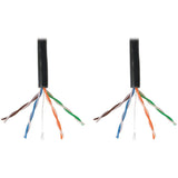 Eaton Tripp Lite Series Cat5e 350 MHz Solid Core (UTP) PVC Bulk Ethernet Cable - Black, 1000 ft. (304.8 m), TAA — N022-01K-BK