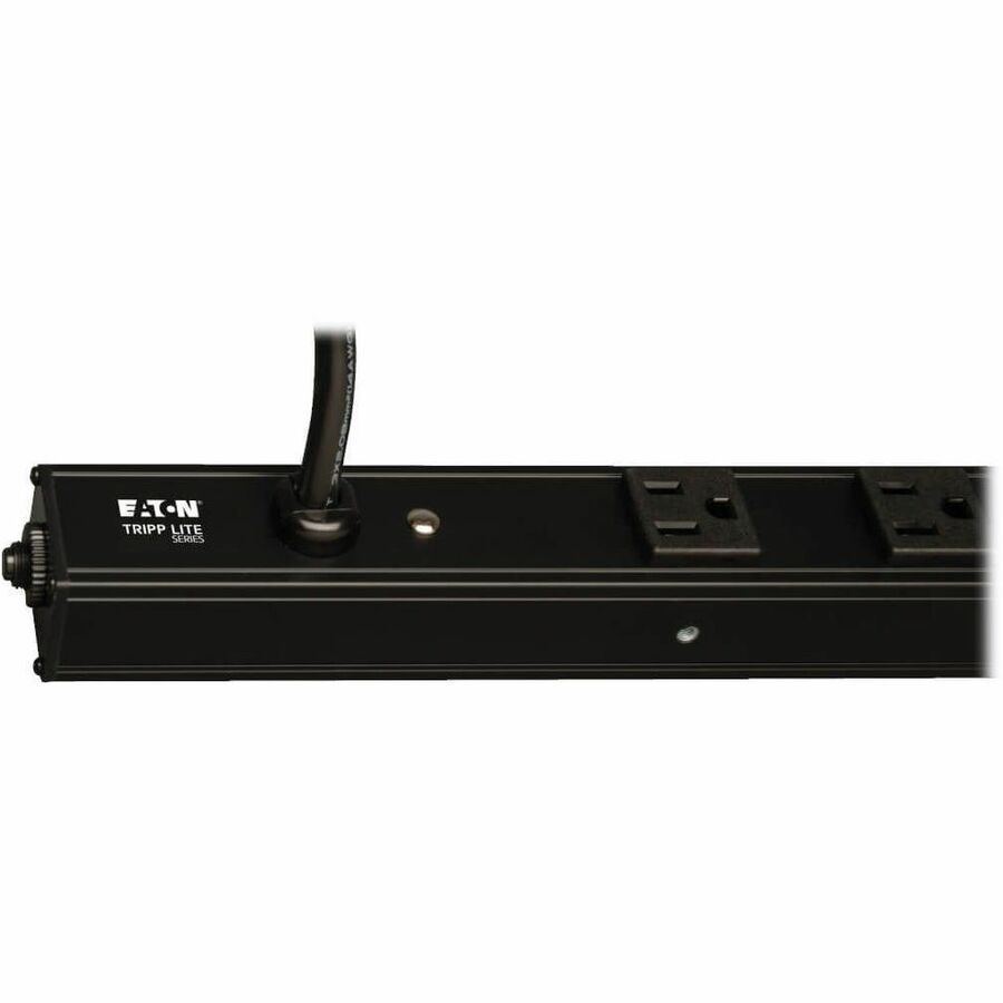 Eaton Tripp Lite Series 1.4kW Single-Phase 120V Basic PDU, 14 NEMA 5-15R Outlets, NEMA 5-15P Input, 15 ft. (4.57 m) Cord, 0U Vertical — PDUV15