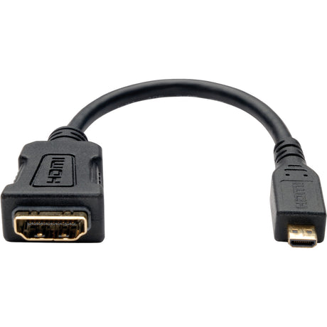Eaton Tripp Lite Series Micro HDMI to HDMI Adapter for Ultrabook/Laptop/Desktop PC - (Type D M/F), 6 in. (15.2 cm) — P142-06N-MICRO