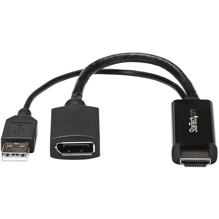 StarTech.com HDMI to DisplayPort Adapter - 4K 30Hz - HDMI to DisplayPort Converter - Compact HDMI to DP Adapter - USB-Powered — HD2DP