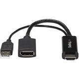 StarTech.com HDMI to DisplayPort Adapter - 4K 30Hz - HDMI to DisplayPort Converter - Compact HDMI to DP Adapter - USB-Powered — HD2DP