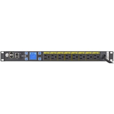 Eaton Managed rack PDU, 1U, 5-15P input, 1.44 kW max, 120V, 12A, 10 ft cord, Single-phase, Outlets: (8) 5-15R — EMAT08-10