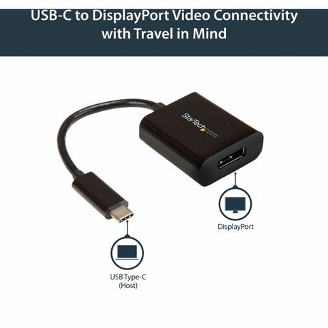 StarTech.com USB C to DisplayPort Adapter 4K 60Hz - USB Type-C to DP 1.4 Monitor Video Converter (DP Alt Mode) - Thunderbolt 3 Compatible — CDP2DP